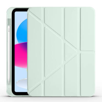 Apple iPad 10.9 2022 (10.Nesil) Kılıf Zore Tri Folding Kalem Bölmeli Standlı Kılıf - 13