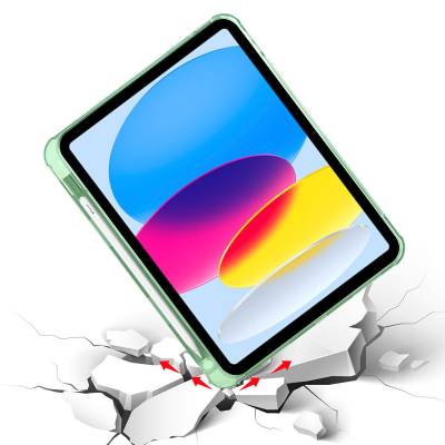 Apple iPad 10.9 2022 (10th Generation) Case Zore Tri Folding Stand Case with Pen Compartment - 32