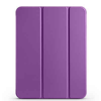 Apple iPad 10.9 2022 (10th Generation) Zore Smart Cover 1-1 Case with Pen Compartment Stand Purple