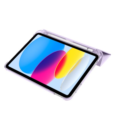 Apple iPad 10.9 2022 (10th Generation) Zore Smart Cover 1-1 Case with Pen Compartment Stand - 51