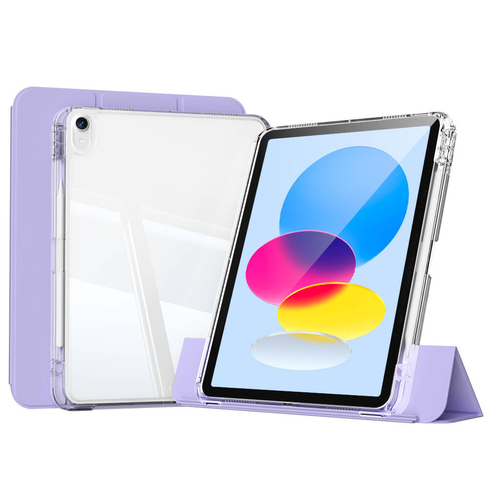 iPad 11.Nesil 2025 Kılıf Magnetik Ayrılabilen Airbagli NXXA Sliding Tablet Kılıfı - Lavender