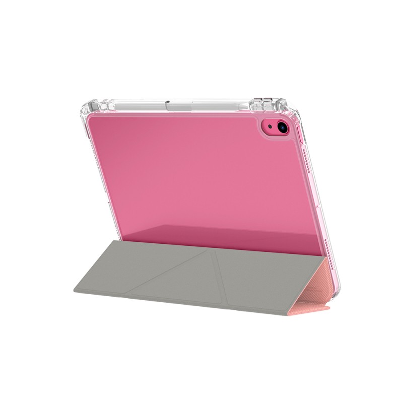 Apple iPad 11.Nesil 2025 Kılıf Skinarma Kalemlikli Arkası Şeffaf Standlı Magnetik Zeta Kılıf - 11