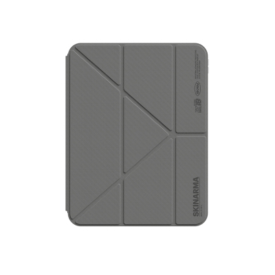 Apple iPad 11.Nesil 2025 Kılıf Skinarma Kalemlikli Arkası Şeffaf Standlı Magnetik Zeta Kılıf - Skinarma