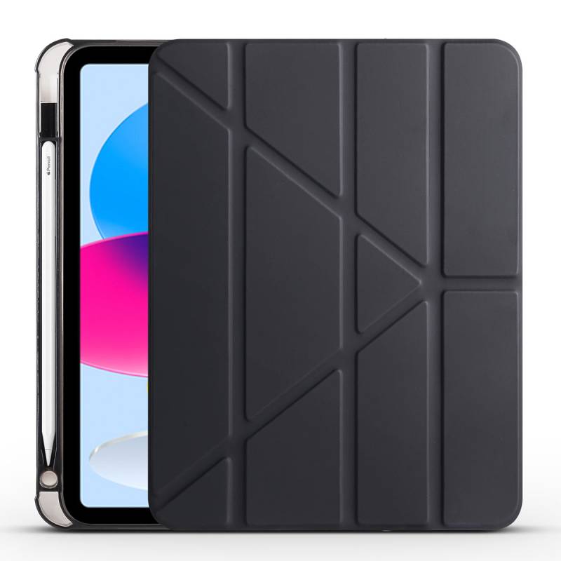 Apple iPad 11th Generation 2025 Case Zore Tri Folding Stand Case with Pencil Compartment - 13