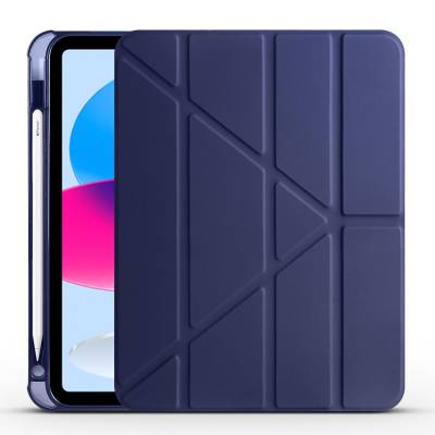 Apple iPad 11th Generation 2025 Case Zore Tri Folding Stand Case with Pencil Compartment - 17