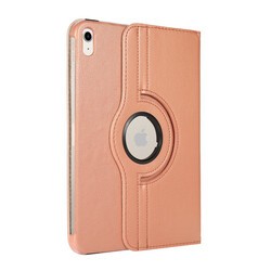 Apple iPad 11th Generation 2025 Zore Rotating Stand Case Rose Gold