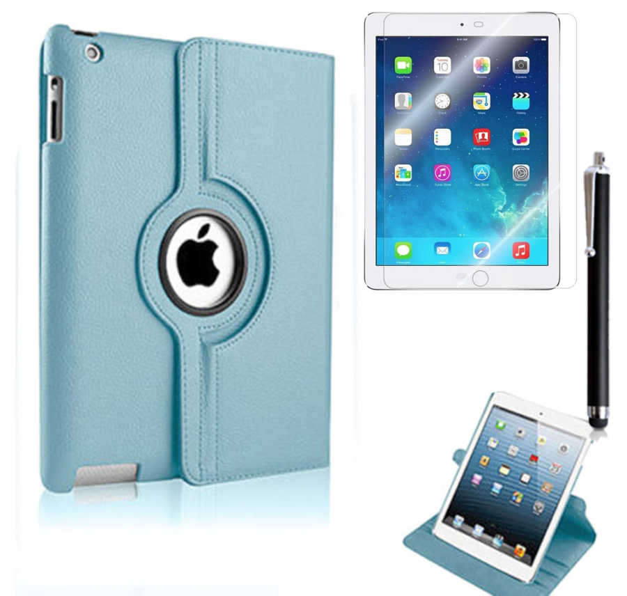 Apple iPad 2 3 4 Zore Dönebilen Standlı Kılıf - Mavi