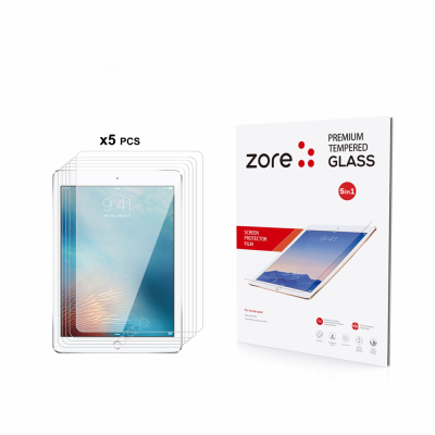 Apple iPad 9.7 2017 (5.Nesil) Zore 5in1 Tablet Temperli Cam Ekran Koruyucu - Zore