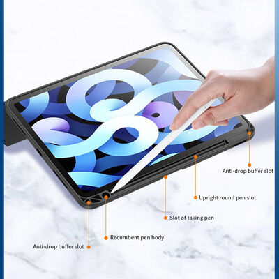 Apple iPad Air 10.9 2020 (4.Nesil) Kılıf Zore Nort Arkası Şeffaf Standlı Kılıf
