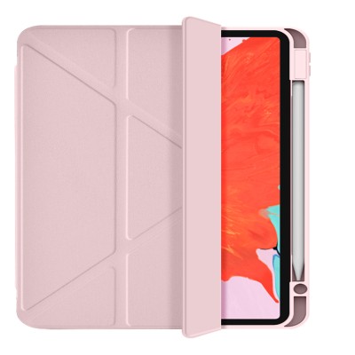 Apple iPad Air 10.9 2020 (4.Nesil) Wiwu 360° Dönebilen Standlı Magnetik Koruyucu Tablet Kılıfı Pembe