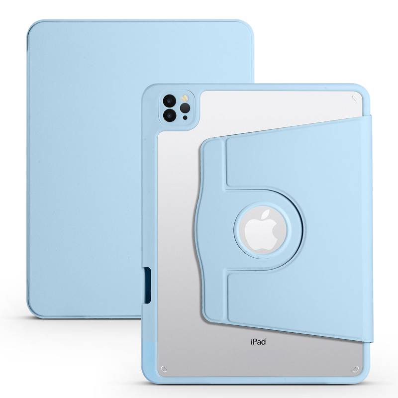 Apple iPad Air 10.9 2022 (5.Nesil) Kılıf Zore Termik Kalem Bölmeli Dönebilen Standlı Kılıf - 12