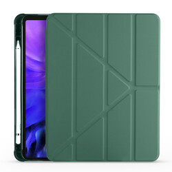 Apple iPad Air 10.9 2022 (5.Nesil) Kılıf Zore Tri Folding Kalem Bölmeli Standlı Kılıf - Thumbnail