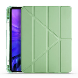 Apple iPad Air 10.9 2022 (5.Nesil) Kılıf Zore Tri Folding Kalem Bölmeli Standlı Kılıf - Thumbnail