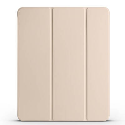 Apple iPad Air 10.9 2022 (5.Nesil) Zore Smart Cover Kalem Bölmeli Standlı 1-1 Kılıf Gold