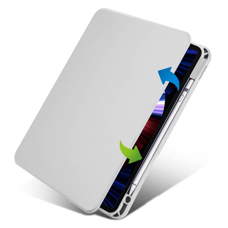 Apple iPad Air 10.9 2022 (5th Generation) Case Zore Thermal Pencil Case with Rotatable Stand - 2