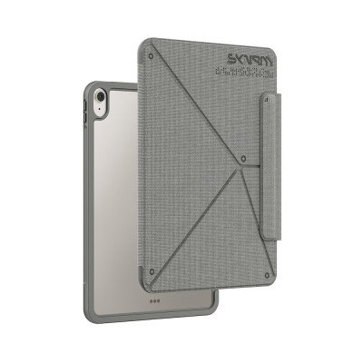 Apple iPad Air 11 2024 Kılıf Skinarma Kalemlikli Dokulu Tasarım Standlı Magnetik Trilon Kılıf - 3