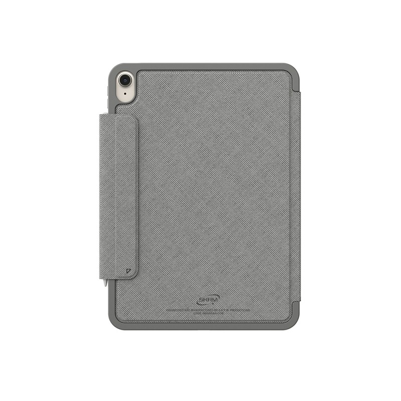 Apple iPad Air 11 2024 Kılıf Skinarma Kalemlikli Dokulu Tasarım Standlı Magnetik Trilon Kılıf - 4
