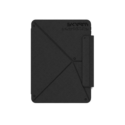 Apple iPad Air 11 2024 Kılıf Skinarma Kalemlikli Dokulu Tasarım Standlı Magnetik Trilon Kılıf - 2