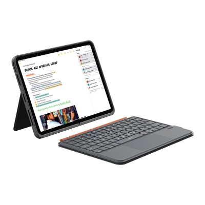 Apple iPad Air 11 2024 Wiwu MK-005 Combo 3in1 Kalem Bölmeli Klavyeli Standlı Kılıf - 6