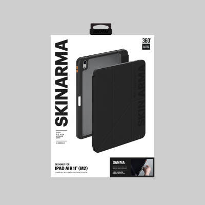 Apple iPad Air 11 2025 M3 Case SkinArma Embossed Print Design 360 Full Protection Transparent Back Stand Gamma Case - 18
