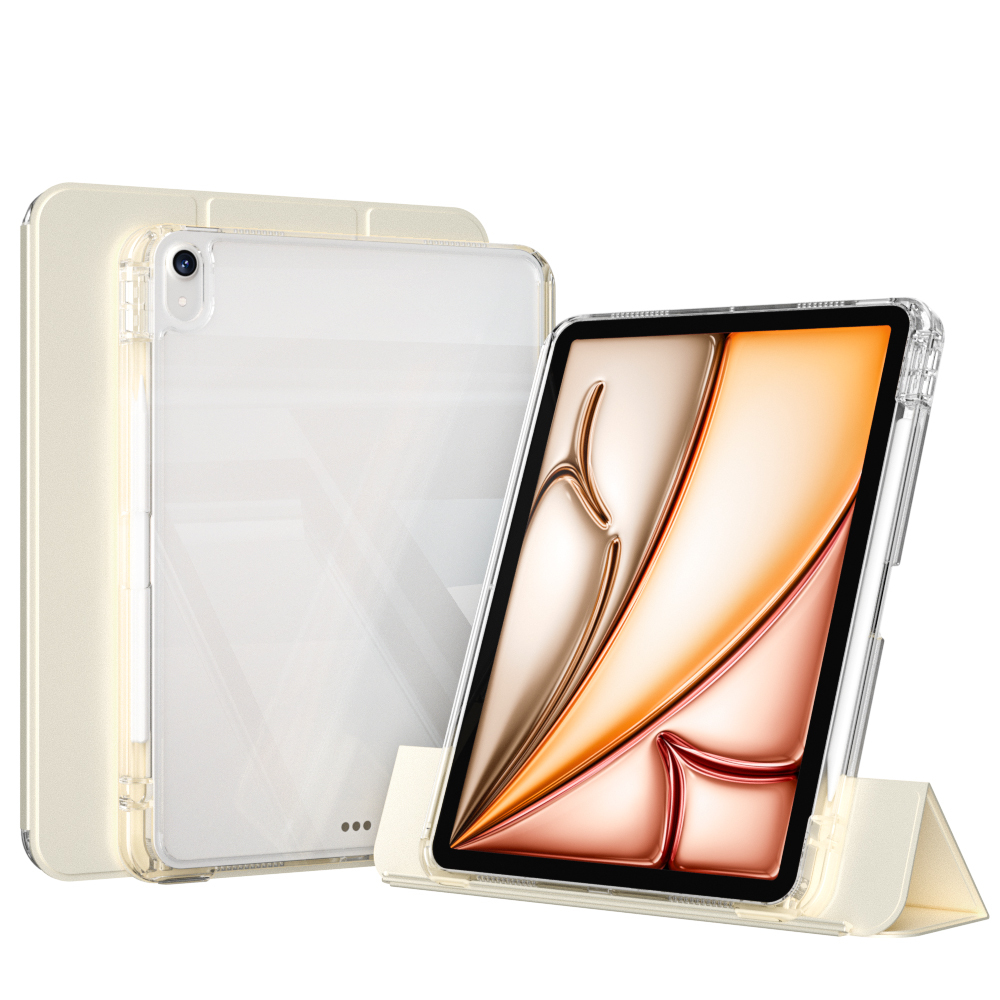 iPad Air 11 2025 M3 Kılıf Magnetik Ayrılabilen Airbagli NXXA Sliding Tablet Kılıfı - Gold