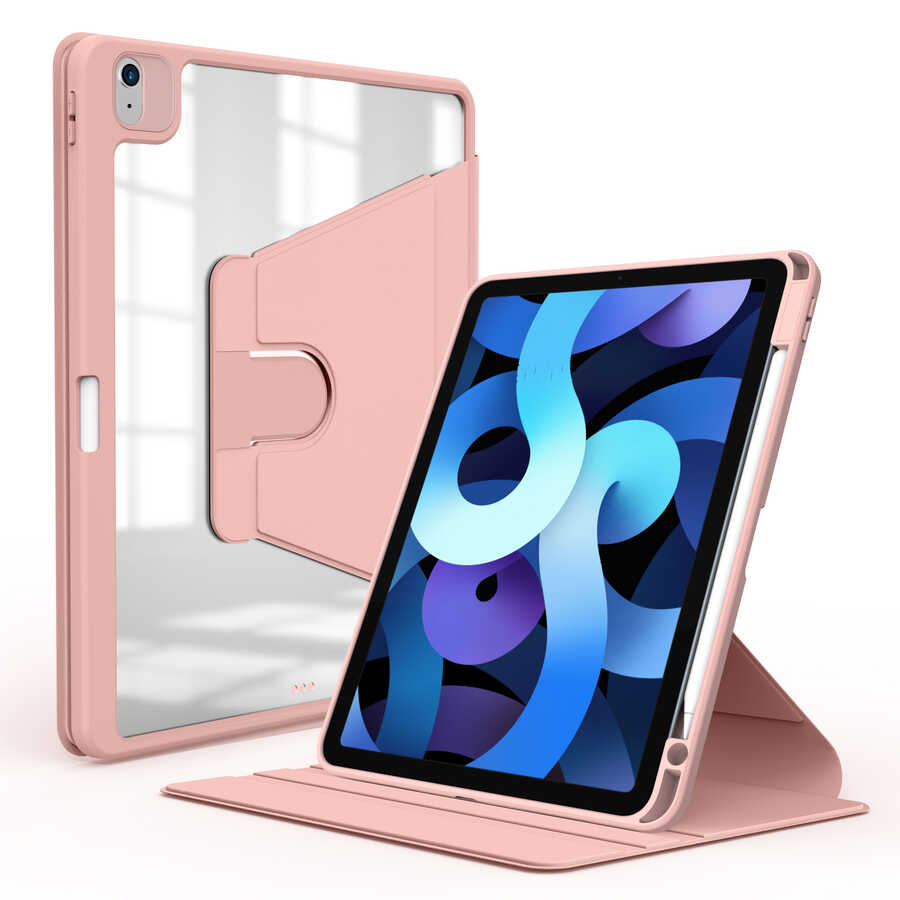 Apple iPad Air 11 2025 M3 Kılıf Zore Nayn Dönebilen Standlı Kılıf - Pembe
