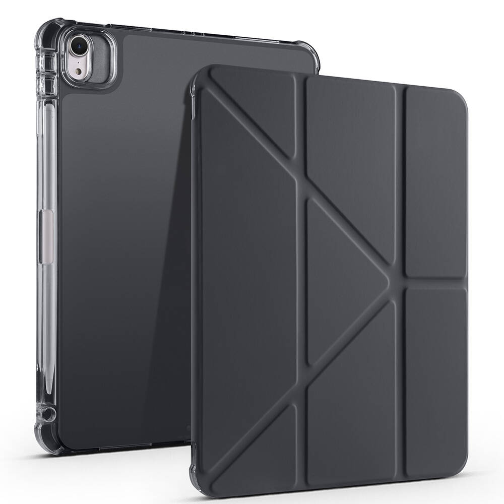 Apple iPad Air 11 2025 M3 Kılıf Zore Tri Folding Kalem Bölmeli Standlı Kılıf - Siyah