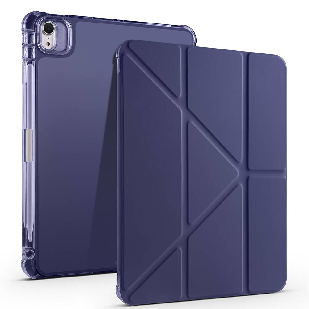 Apple iPad Air 11 2025 M3 Kılıf Zore Tri Folding Kalem Bölmeli Standlı Kılıf - Lacivert