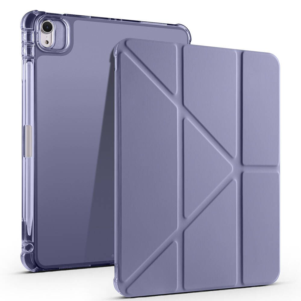 Apple iPad Air 11 2025 M3 Kılıf Zore Tri Folding Kalem Bölmeli Standlı Kılıf - Mor
