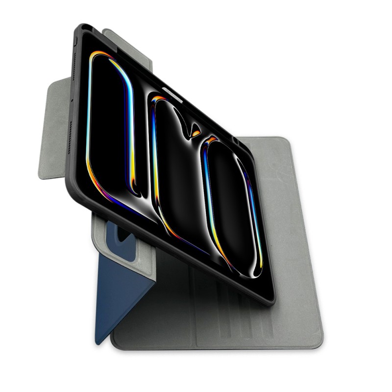 Apple iPad Air 11 2025 M3 Raptic Spin Detachable Folio PU Stand Case with Detachable Pencil Compartment - 16