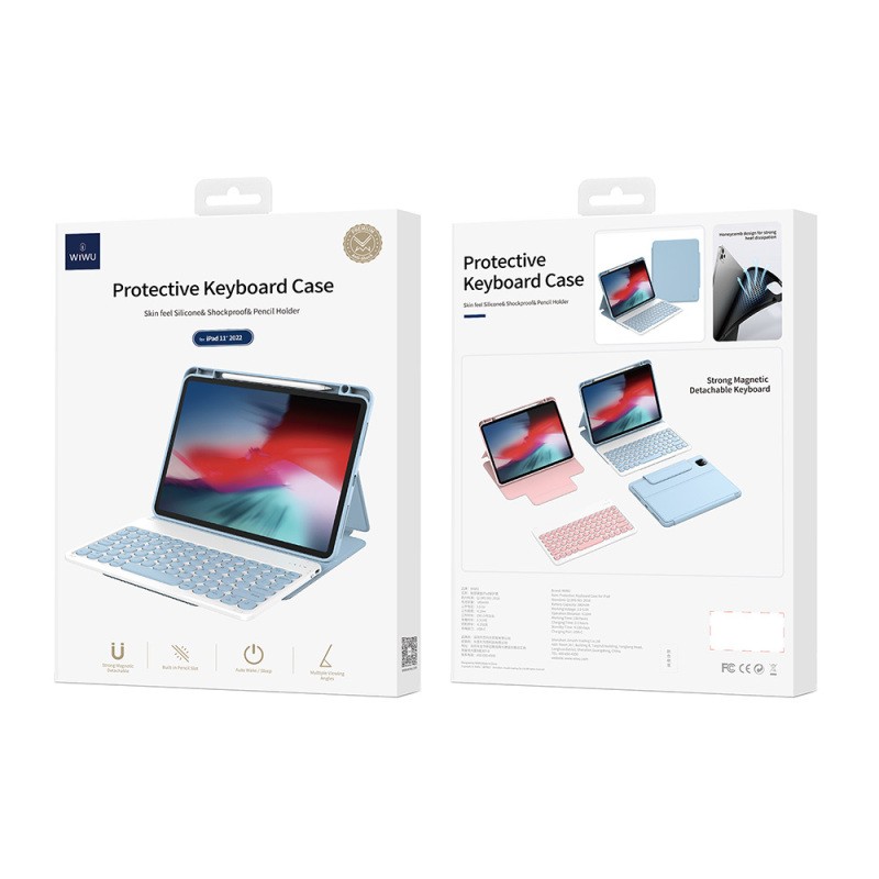 Apple iPad Air 11 2025 M3 Wiwu Protective Hidden Pen Compartment Keyboard Case - 10