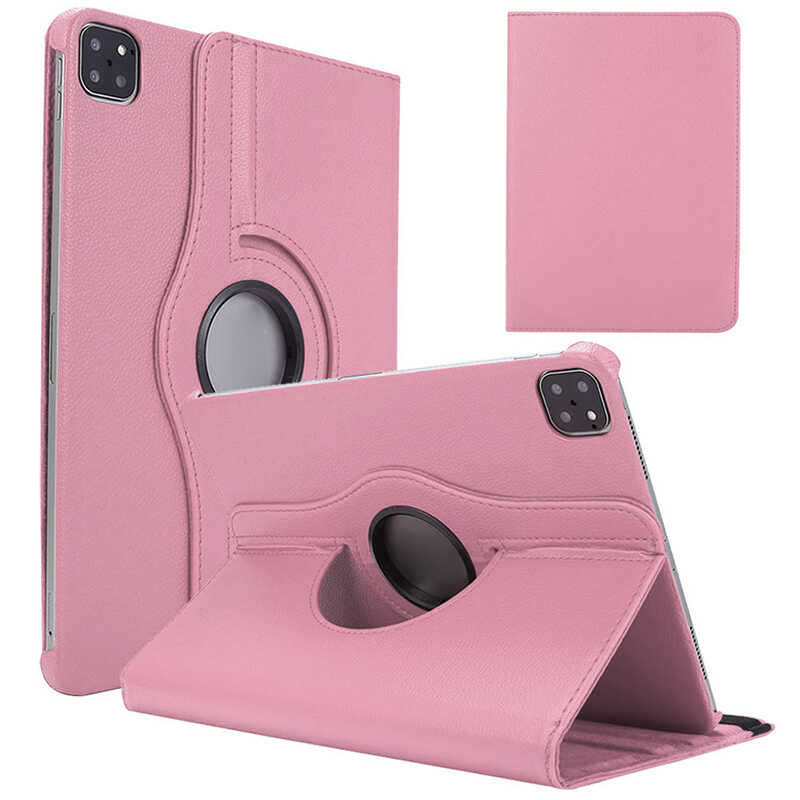Apple iPad Air 11 2025 M3 Zore Dönebilen Standlı Kılıf - Pembe Açık