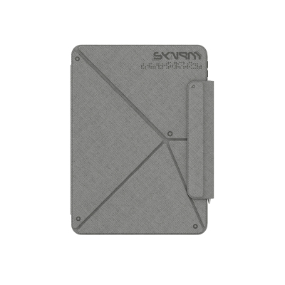 Apple iPad Air 11 2026 M4 Kılıf Skinarma Kalemlikli Dokulu Tasarım Standlı Magnetik Trilon Kılıf - Skinarma