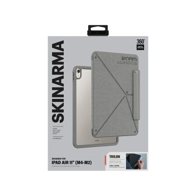 Apple iPad Air 11 2026 M4 Kılıf Skinarma Kalemlikli Dokulu Tasarım Standlı Magnetik Trilon Kılıf - 6