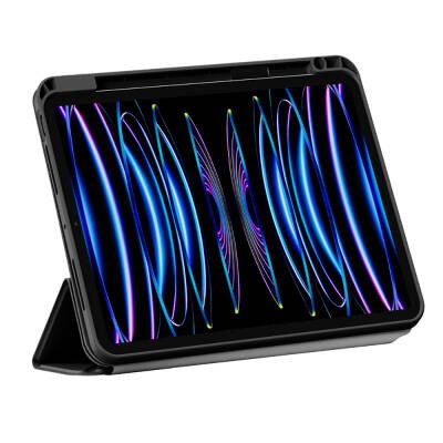 Apple iPad Pro 12.9 2022 M2 Wiwu 360° Dönebilen Standlı Magnetik Koruyucu Tablet Kılıfı - 3