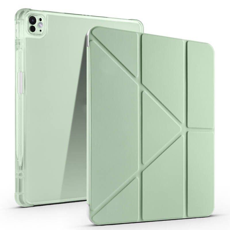 Apple iPad Air 13 2024 Case Zore Tri Folding Stand Case with Pen Compartment - 16
