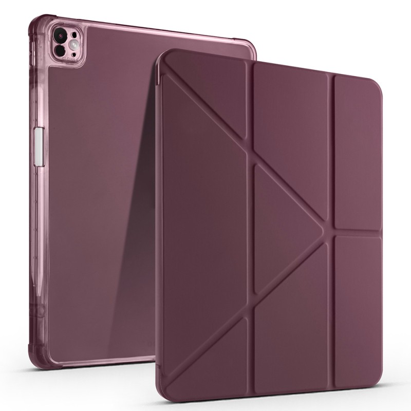 Apple iPad Air 13 2024 Case Zore Tri Folding Stand Case with Pen Compartment - 10