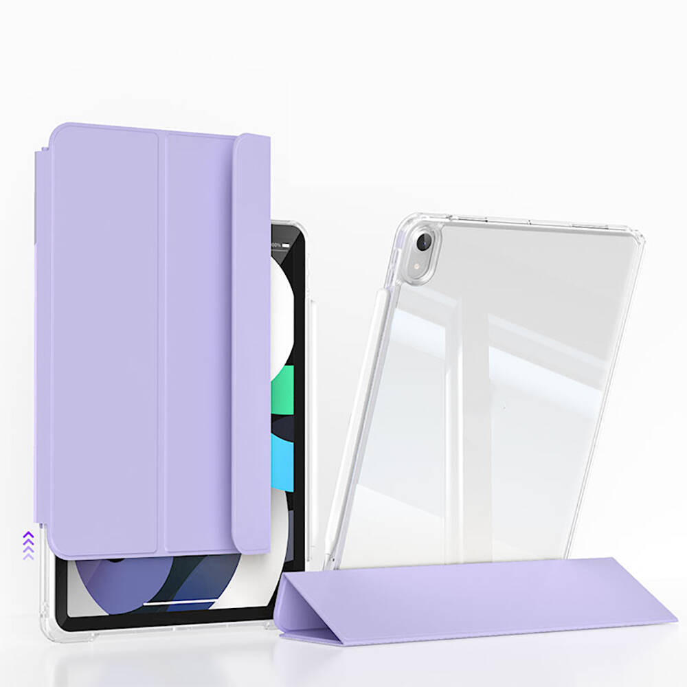 ​Apple iPad Air 13 2024 Kılıf Magnetik Ayrılabilen AirBagli Uyumlu NXXA Sliding Tablet Kılıfı-Lavender