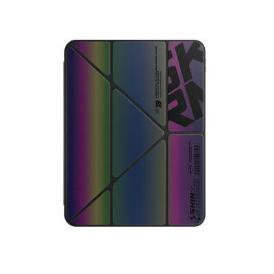 Apple iPad Air 13 2024 Kılıf SkinArma Holografik Tasarımlı Arkası Şeffaf Çıkarılabilir Magnetik Kira Kobai Kılıf - Skinarma