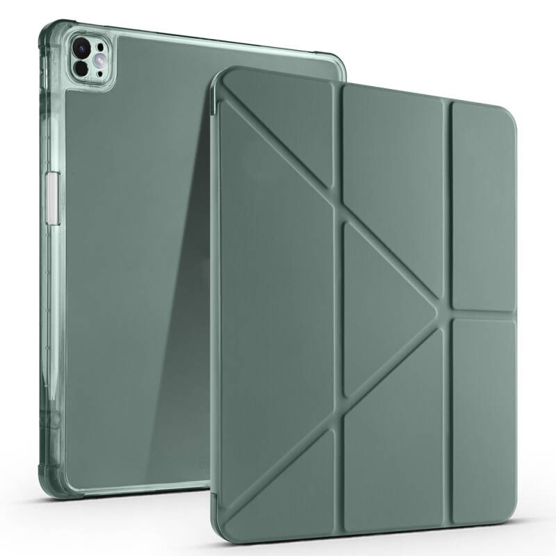 Apple iPad Air 13 2024 Kılıf Zore Tri Folding Kalem Bölmeli Standlı Kılıf - 14
