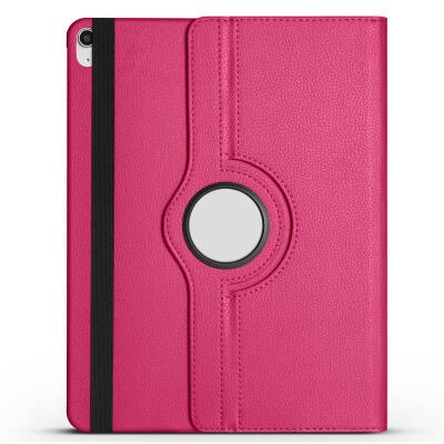 Apple iPad Air 13 2024 Zore Dönebilen Stand Case Dark Pink
