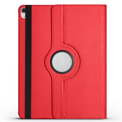 Apple iPad Air 13 2024 Zore Dönebilen Stand Case Red