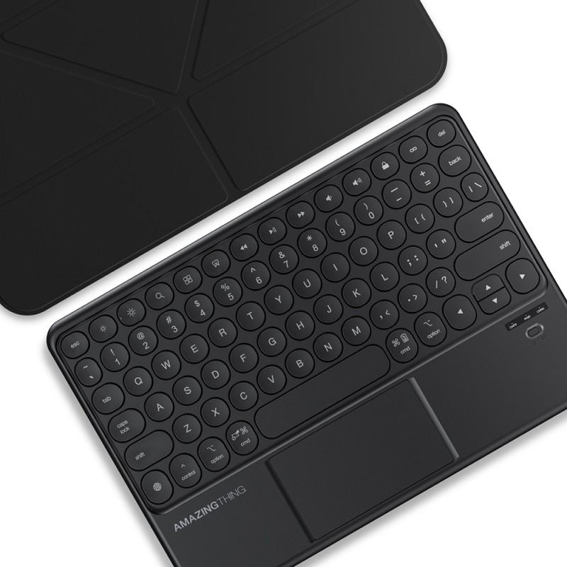Apple iPad Air 13 2025 M3 Amazingthing Minimal KeyLite Combo Klavyeli Standlı Kılıf - 6