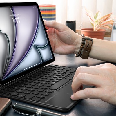 Apple iPad Air 13 2025 M3 Amazingthing Minimal KeyLite Combo Klavyeli Standlı Kılıf - 8