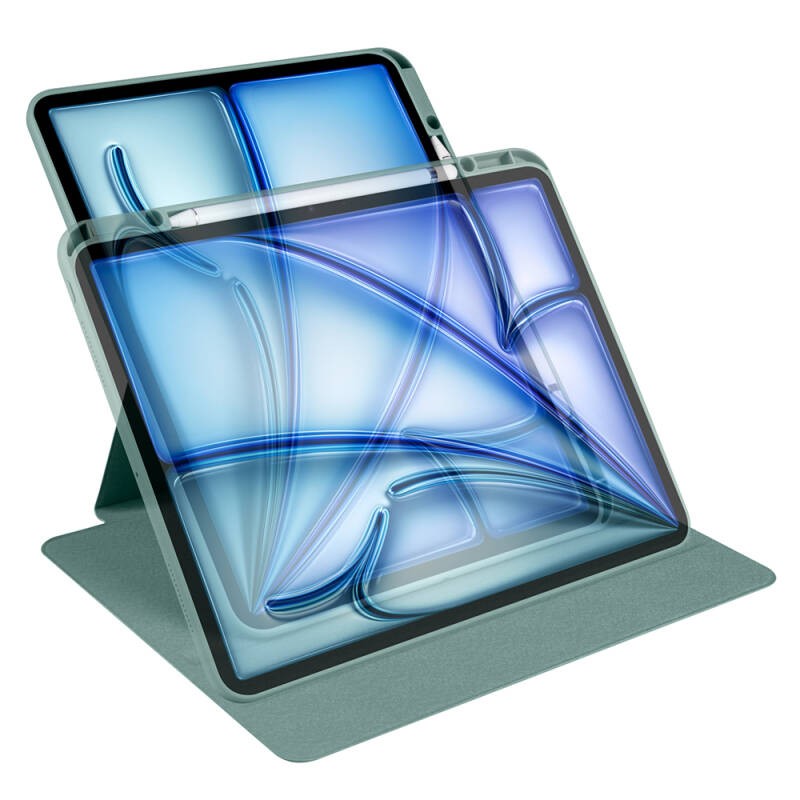 Apple iPad Air 13 2025 M3 Case Zore Thermal Pen Compartment Rotatable Stand Case - 14