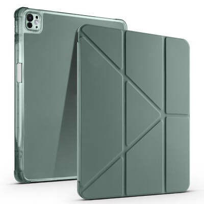 Apple iPad Air 13 2025 M3 Case Zore Tri Folding Pencil Compartment Stand Case - 9