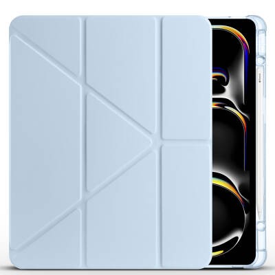 Apple iPad Air 13 2025 M3 Case Zore Tri Folding Pencil Compartment Stand Case - 14