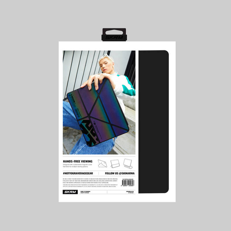 Apple iPad Air 13 2025 M3 Kılıf SkinArma Holografik Tasarımlı Arkası Şeffaf Çıkarılabilir Magnetik Kira Kobai Kılıf - 6
