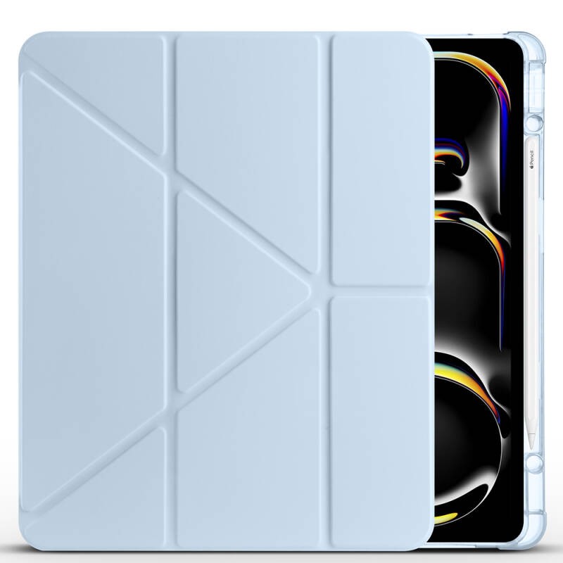 Apple iPad Air 13 2025 M3 Kılıf Zore Tri Folding Kalem Bölmeli Standlı Kılıf - 14