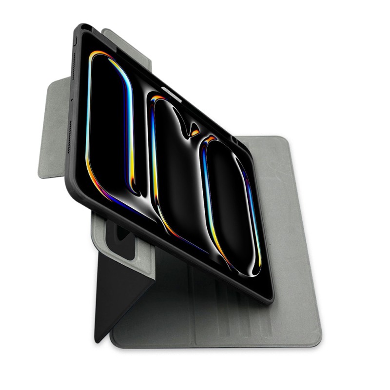 Apple iPad Air 13 2025 M3 Raptic Spin Detachable Folio PU Ayrılabilir Kalem Bölmeli Standlı Kılıf - 7